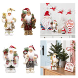 Maxbell Christmas Doll Table Centerpiece Santa Claus Figurine for Indoor Shop Office A
