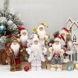 Maxbell Christmas Doll Table Centerpiece Santa Claus Figurine for Indoor Shop Office C