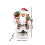 Maxbell Christmas Doll Table Centerpiece Santa Claus Figurine for Indoor Shop Office C