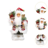 Maxbell Christmas Doll Table Centerpiece Santa Claus Figurine for Indoor Shop Office C