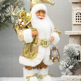 Maxbell Christmas Doll Table Centerpiece Santa Claus Figurine for Indoor Shop Office C