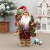 Maxbell Christmas Doll Table Centerpiece Santa Claus Figurine for Indoor Shop Office C