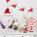 Maxbell Christmas Doll Table Centerpiece Santa Claus Figurine for Indoor Shop Office D