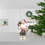 Maxbell Christmas Doll Table Centerpiece Santa Claus Figurine for Indoor Shop Office D