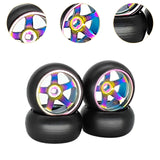 Maxbell 4 Pieces 1/28 RC Tire Wheel Professional RC Wheel Rim Hub for K969 K989 RM02
