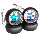 Maxbell 4Pcs RC Drifting Tires and Wheels Upgrade Wheel Rim Tire for K969 K979 1:28