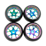 Maxbell 4Pcs RC Drifting Tires and Wheels Upgrade Wheel Rim Tire for K969 K979 1:28