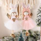 Maxbell 2x Christmas Angel Ornament Decor for Party Favors Indoor Outdoor Background