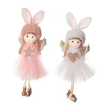 Maxbell 2x Christmas Angel Ornament Decor for Party Favors Indoor Outdoor Background