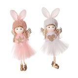 Maxbell 2x Christmas Angel Ornament Decor for Party Favors Indoor Outdoor Background