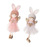 Maxbell 2x Christmas Angel Ornament Decor for Party Favors Indoor Outdoor Background