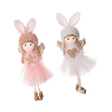 Maxbell 2x Christmas Angel Ornament Decor for Party Favors Indoor Outdoor Background
