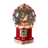 Christmas Musical Snow Globe Gift Night Light for Bookshelf Office Farmhouse Santa Hugs Tree