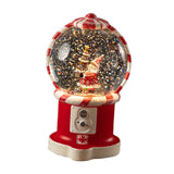 Christmas Musical Snow Globe Gift Night Light for Bookshelf Office Farmhouse Santa Hugs Tree