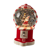 Christmas Musical Snow Globe Gift Night Light for Bookshelf Office Farmhouse Santa Hugs Tree