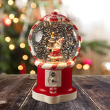 Christmas Musical Snow Globe Gift Night Light for Bookshelf Office Farmhouse Santa Hugs Tree