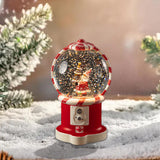 Christmas Musical Snow Globe Gift Night Light for Bookshelf Office Farmhouse Santa Hugs Tree