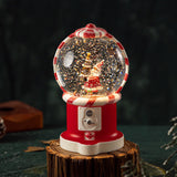 Christmas Musical Snow Globe Gift Night Light for Bookshelf Office Farmhouse Santa Hugs Tree