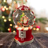 Christmas Musical Snow Globe Gift Night Light for Bookshelf Office Farmhouse The Santa Elk