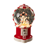 Christmas Musical Snow Globe Gift Night Light for Bookshelf Office Farmhouse Three Snowmen