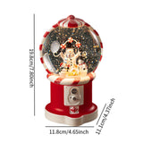 Christmas Musical Snow Globe Gift Night Light for Bookshelf Office Farmhouse Three Snowmen