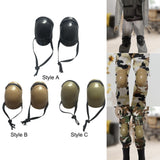Maxbell 2x 1/6 Scale Doll Knee Pads for 12inch Female Doll Figures Accessory Dress up Black