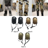 Maxbell 2x 1/6 Scale Doll Knee Pads for 12inch Female Doll Figures Accessory Dress up Black