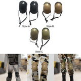 Maxbell 2x 1/6 Scale Doll Knee Pads for 12inch Female Doll Figures Accessory Dress up Black