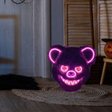 Halloween Scary Bear Mask Costume Furry Bear Mask for Halloween Party Easter pink