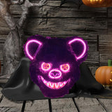 Halloween Scary Bear Mask Costume Furry Bear Mask for Halloween Party Easter pink