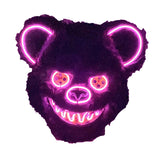 Halloween Scary Bear Mask Costume Furry Bear Mask for Halloween Party Easter pink