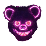 Halloween Scary Bear Mask Costume Furry Bear Mask for Halloween Party Easter pink