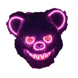 Halloween Scary Bear Mask Costume Furry Bear Mask for Halloween Party Easter pink