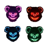 Halloween Scary Bear Mask Costume Furry Bear Mask for Halloween Party Easter pink