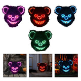 Halloween Scary Bear Mask Costume Furry Bear Mask for Halloween Party Easter pink