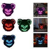 Halloween Scary Bear Mask Costume Furry Bear Mask for Halloween Party Easter pink