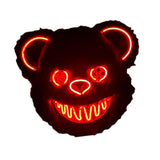 Halloween Scary Bear Mask Costume Furry Bear Mask for Halloween Party Easter red