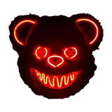 Halloween Scary Bear Mask Costume Furry Bear Mask for Halloween Party Easter red