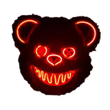 Halloween Scary Bear Mask Costume Furry Bear Mask for Halloween Party Easter red