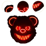 Halloween Scary Bear Mask Costume Furry Bear Mask for Halloween Party Easter red