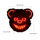 Halloween Scary Bear Mask Costume Furry Bear Mask for Halloween Party Easter red