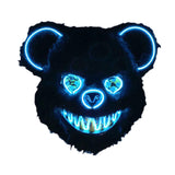 Halloween Scary Bear Mask Costume Furry Bear Mask for Halloween Party Easter blue