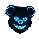 Halloween Scary Bear Mask Costume Furry Bear Mask for Halloween Party Easter blue