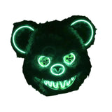 Halloween Scary Bear Mask Costume Furry Bear Mask for Halloween Party Easter green