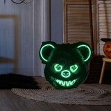 Halloween Scary Bear Mask Costume Furry Bear Mask for Halloween Party Easter green