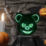 Halloween Scary Bear Mask Costume Furry Bear Mask for Halloween Party Easter green