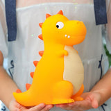 Dinosaur Piggy Bank Container Organizer Box for Baby Shower Living Room Desk Yellow M