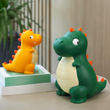 Dinosaur Piggy Bank Container Organizer Box for Baby Shower Living Room Desk Green M