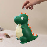 Dinosaur Piggy Bank Container Organizer Box for Baby Shower Living Room Desk Green M