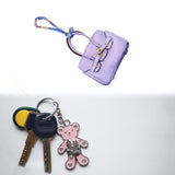 Car Key Case Lipstick Bag Cute for Women Girls Portable Mini Handbag Pendant Violet